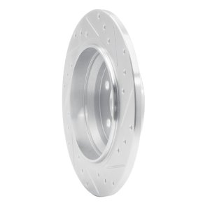Mercedes-Benz S430 Brake Rotor (1) - Rear Left - R1 Concepts - Drilled & Slotted - Silver - `03-`06